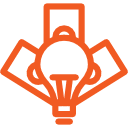 intelivate business process orange icon small