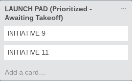launch pad prioritization task list project organization kris fannin intelivate